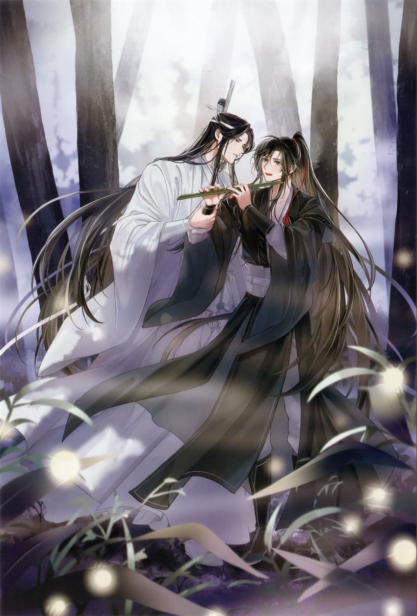 wei wuxian and lan wangji (modao zushi) drawn by mg_ms_dayo