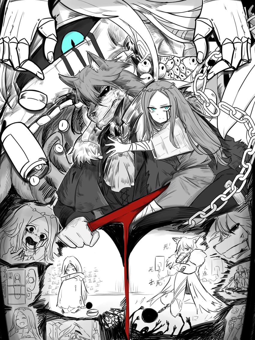edith liddell, jack, and edith (black souls and 1 more) drawn by tierbis