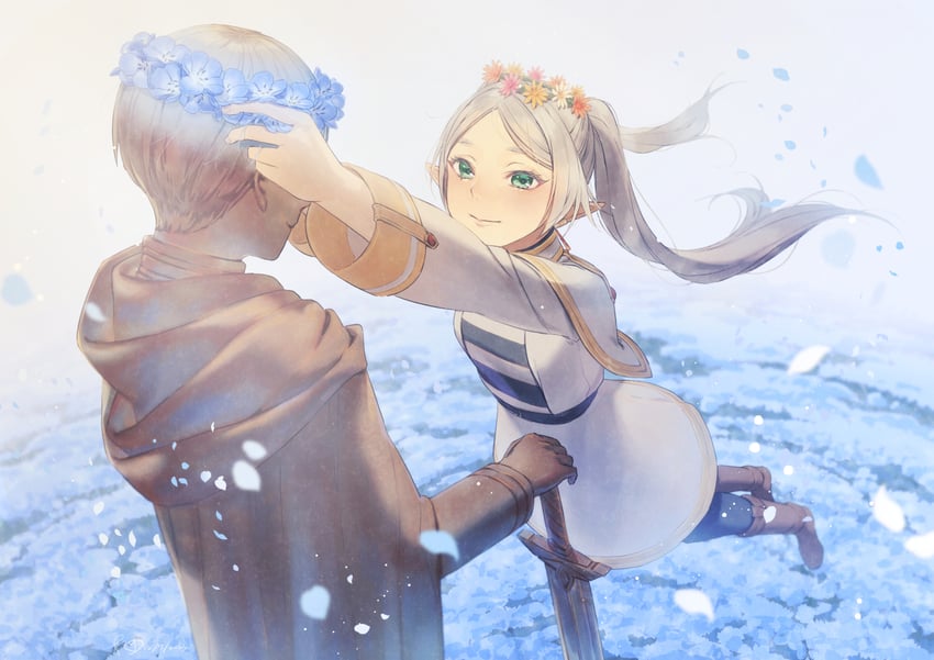 frieren and himmel (sousou no frieren) drawn by sua_lucid