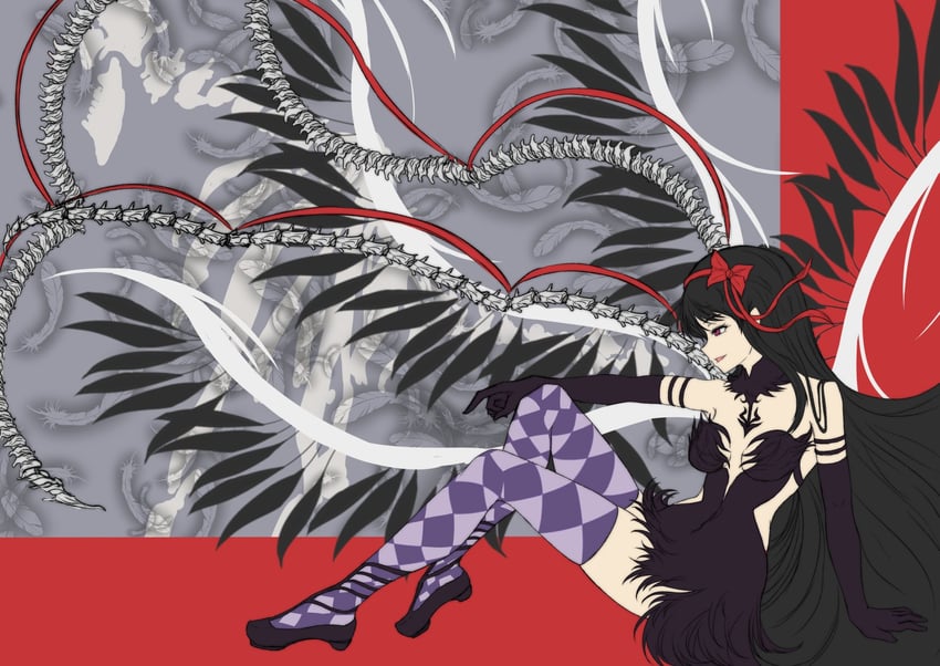 akemi homura and akuma homura (mahou shoujo madoka magica and 1 more) drawn by gkgk2gk22