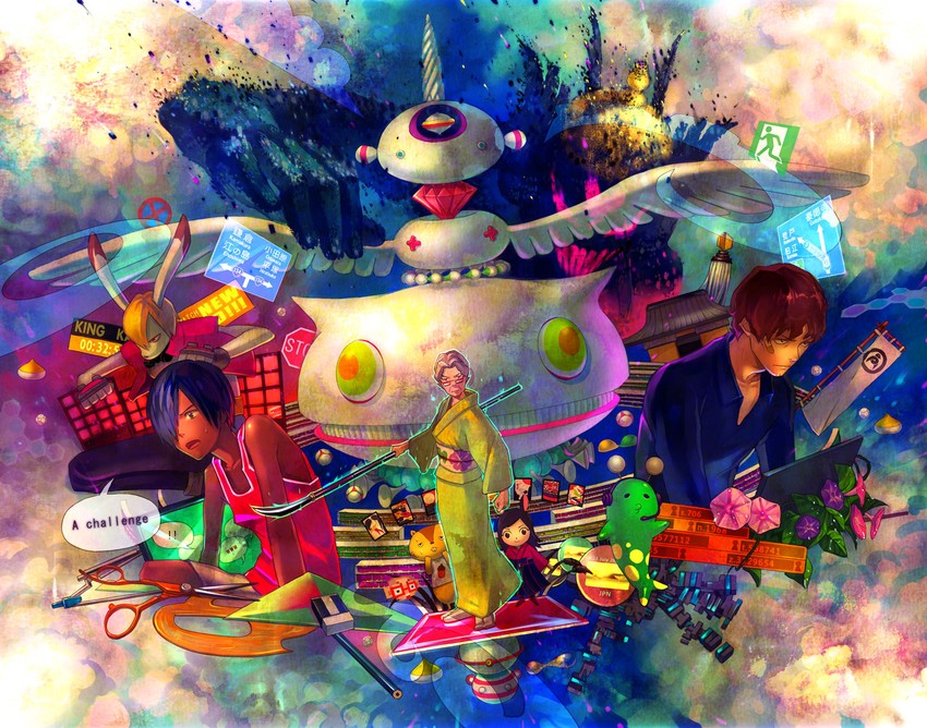 ikezawa kazuma, shinohara natsuki, kari-kenji, love machine, jinnouchi wabisuke, and 1 more (summer wars and 1 more) drawn by zain