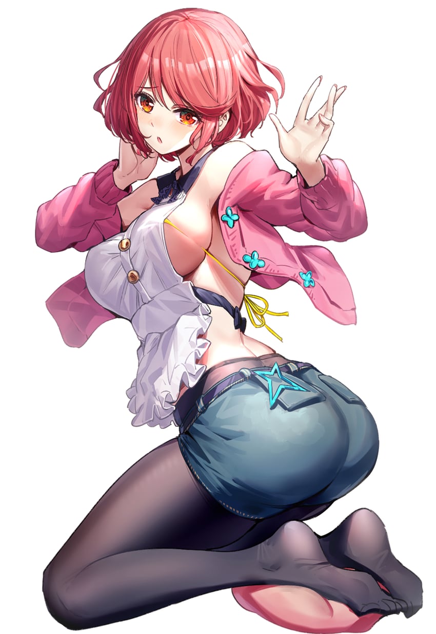 pyra (xenoblade chronicles and 1 more) drawn by ririko_(zhuoyandesailaer)