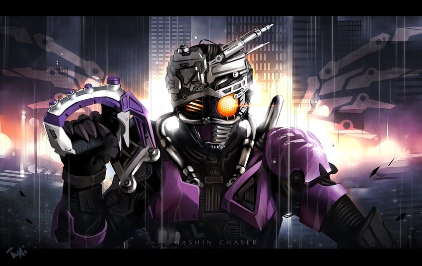 mashin chaser (kamen rider and 1 more) drawn by twai