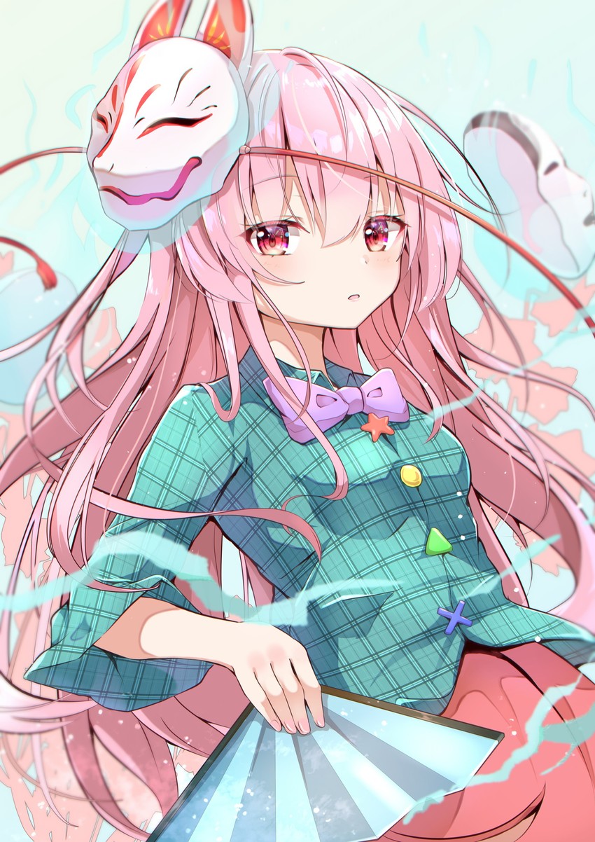 hata no kokoro (touhou) drawn by iyo_(ya_na_kanji)