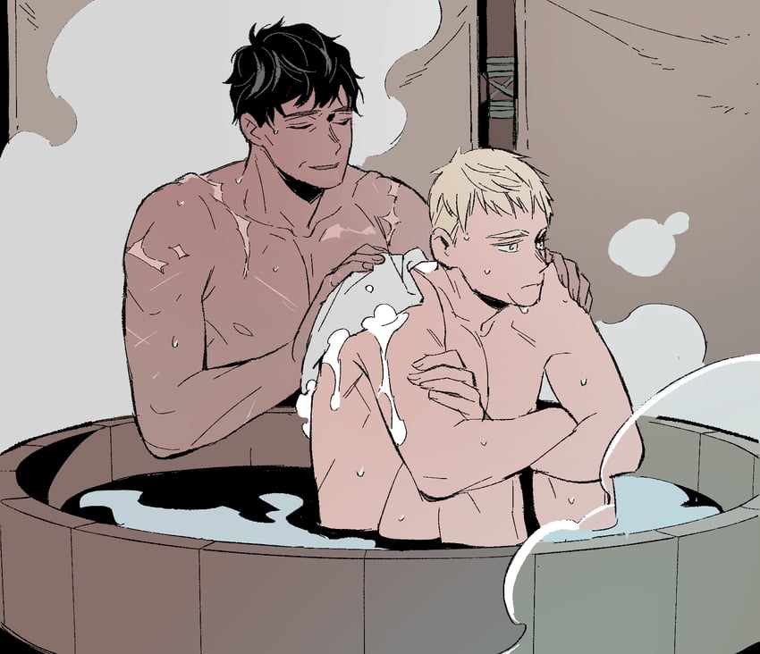 laios touden and kabru (dungeon meshi) drawn by daki_info