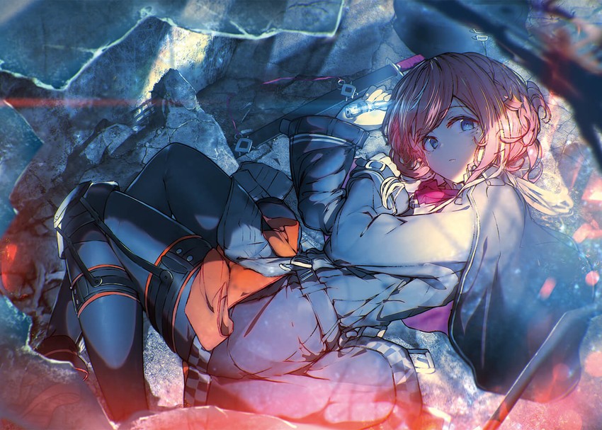 shinitagari no seijo ni shiawase na shuumatsu wo. drawn by enj!