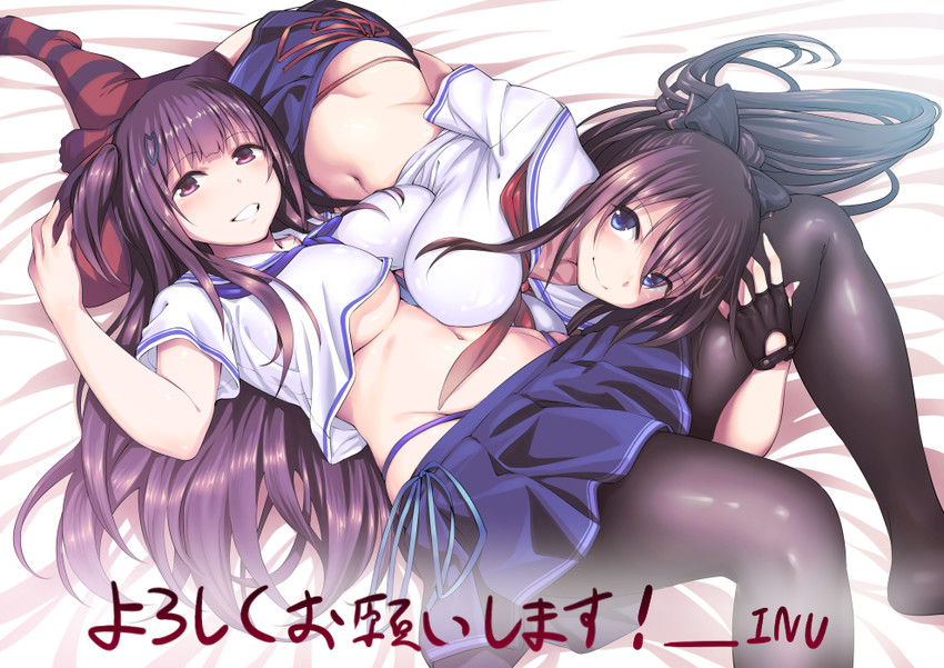 kagurazaka ranka and kagurazaka rinka (valkyrie drive and 1 more) drawn by inu_(aerodog)