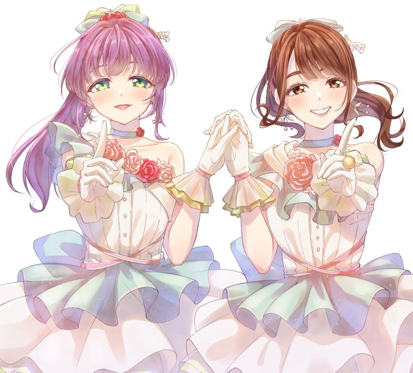 otomune kozue and hanamiya nina (love live! and 2 more) drawn by mikagami_suzuha