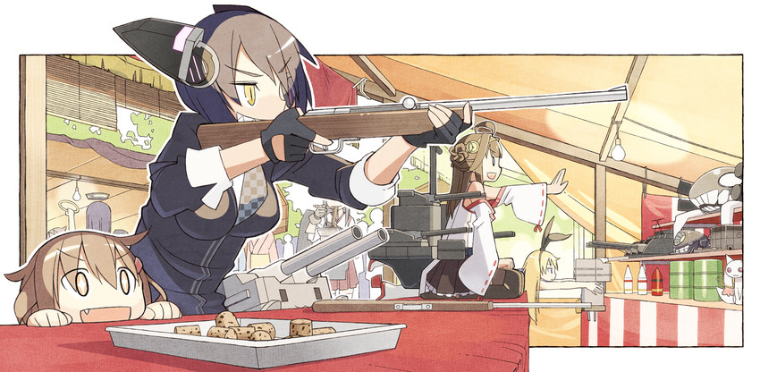 shimakaze, kongou, inazuma, akagi, tenryuu, and 6 more (kantai collection and 1 more) drawn by yukihiroyuki