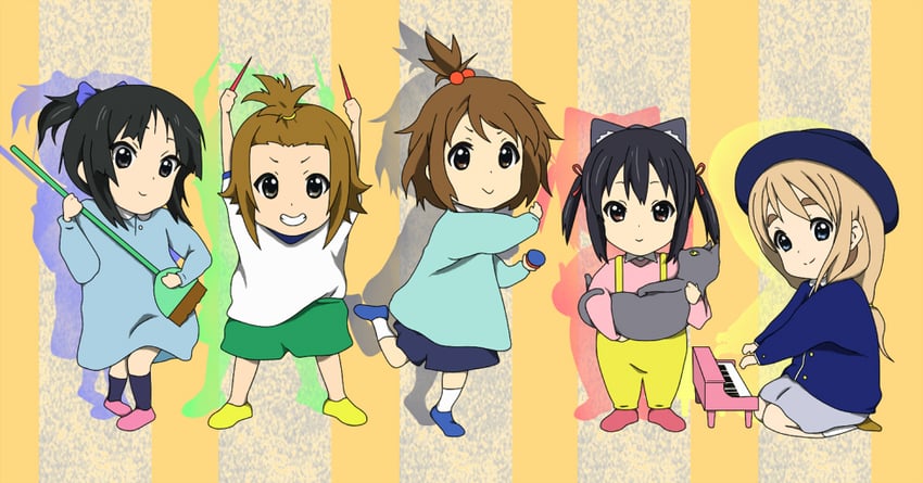 akiyama mio, nakano azusa, hirasawa yui, tainaka ritsu, and kotobuki tsumugi (k-on!) drawn by mantakun0808
