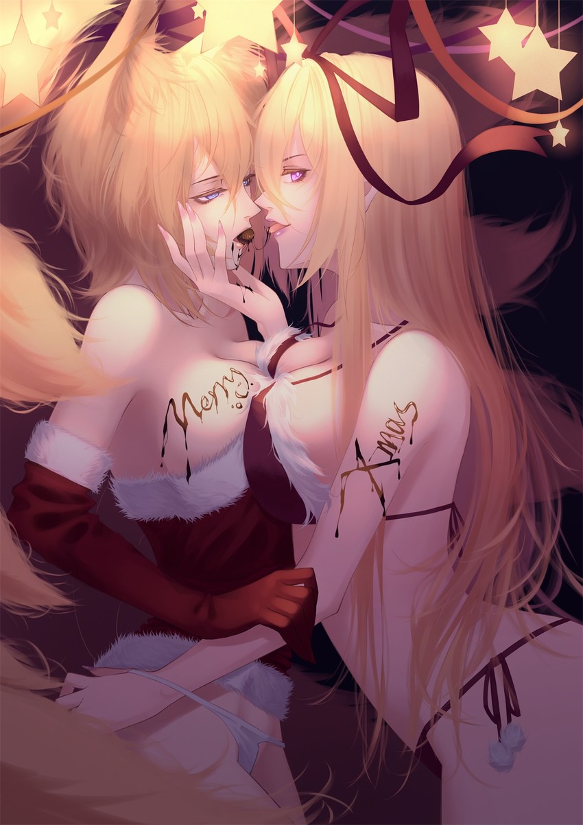 yakumo yukari and yakumo ran (touhou) drawn by red-d