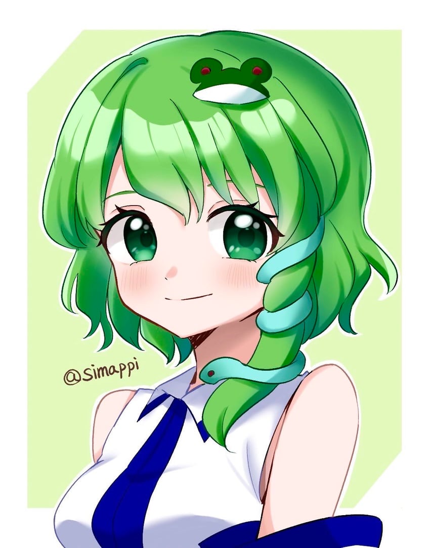 kochiya sanae (touhou and 1 more) drawn by simappi