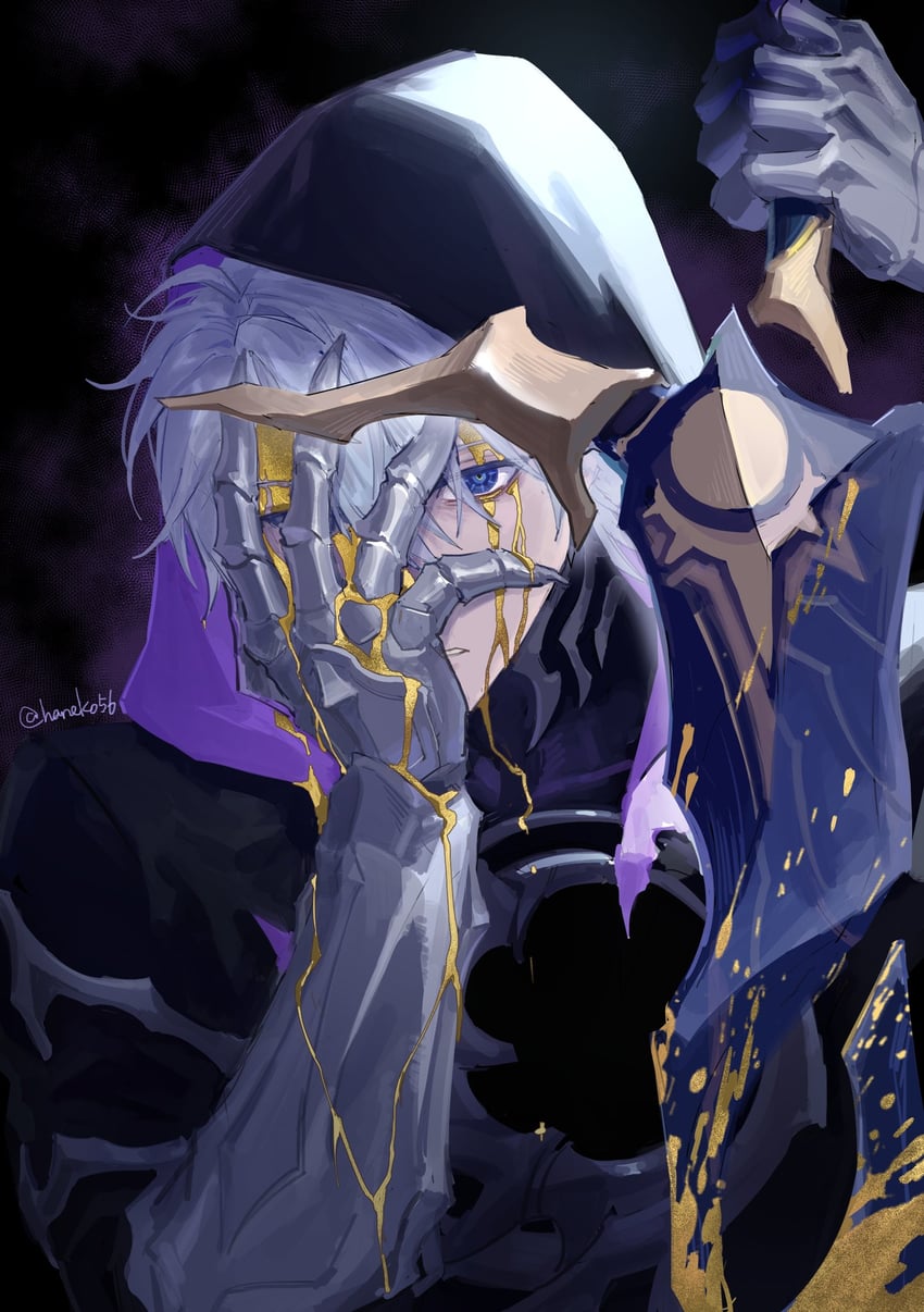 phainon and flame reaver of the deepest dark (honkai and 1 more) drawn by akabane_yu