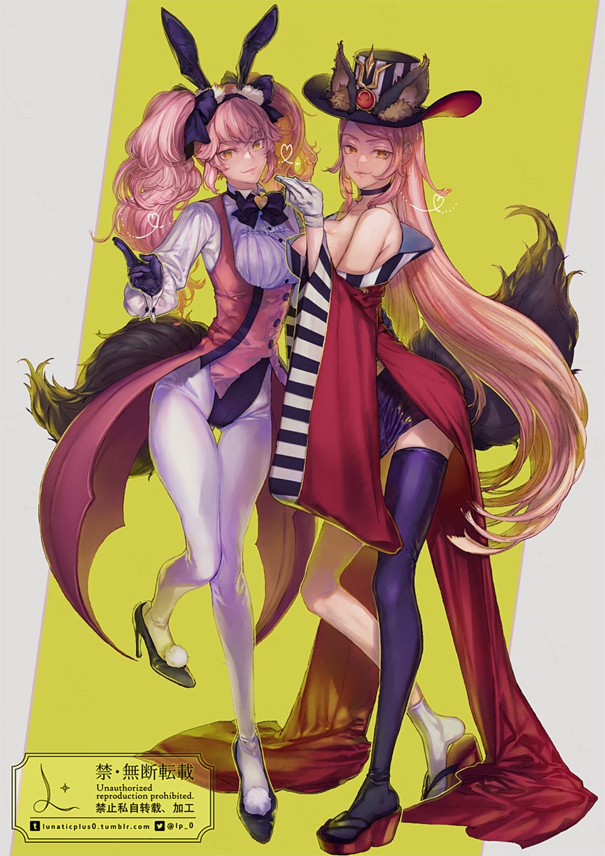 tamamo and koyanskaya (fate and 1 more) drawn by xero