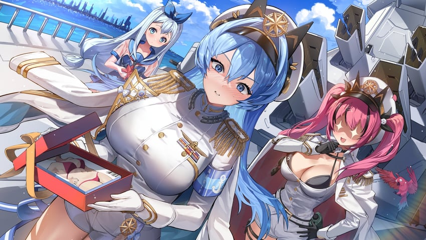 helm, mast, anchor, and morgan (goddess of victory: nikke) drawn by mendou_kusai