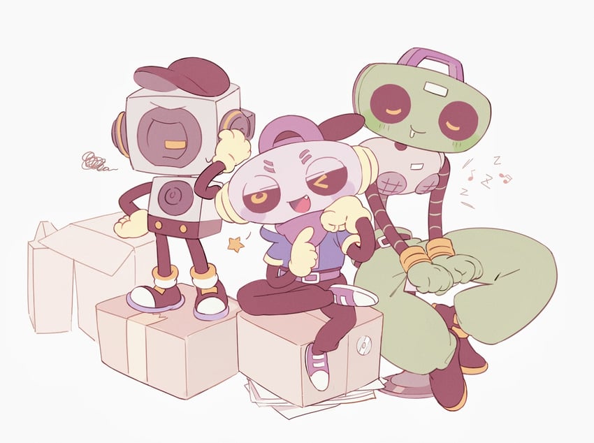 k k, sweet, and cap'n (deltarune) drawn by ningzzz
