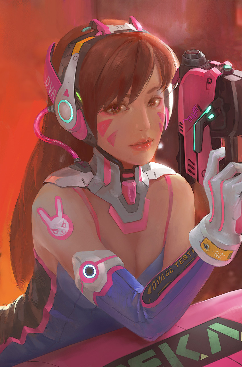 d.va (overwatch and 1 more) drawn by linger_ftc