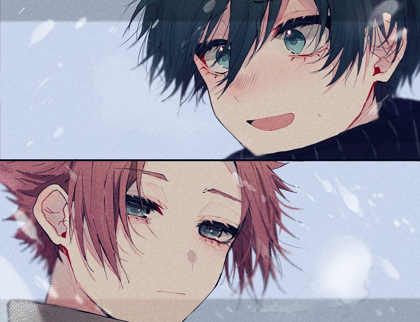 itoshi rin and itoshi sae (blue lock) drawn by natsuneco_02