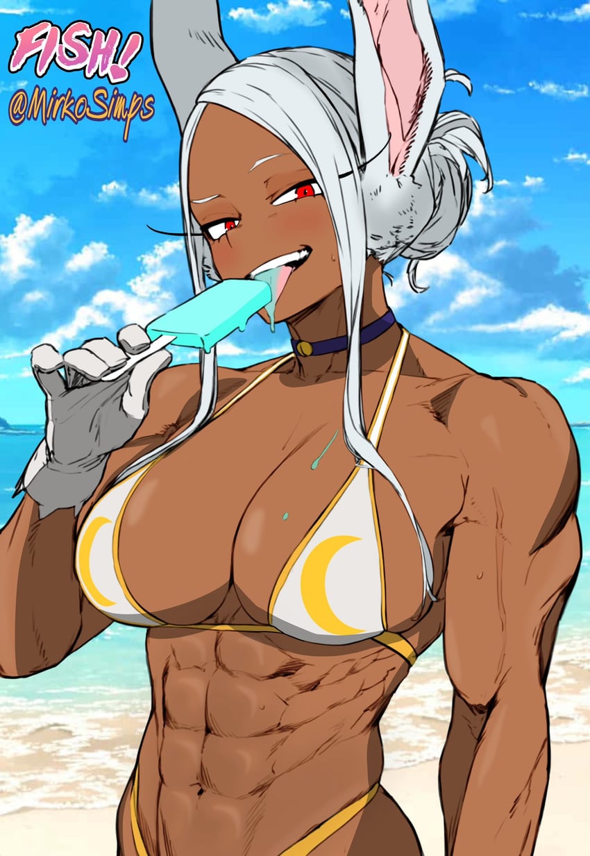 mirko (boku no hero academia) drawn by mirkosimps and parallaxfused