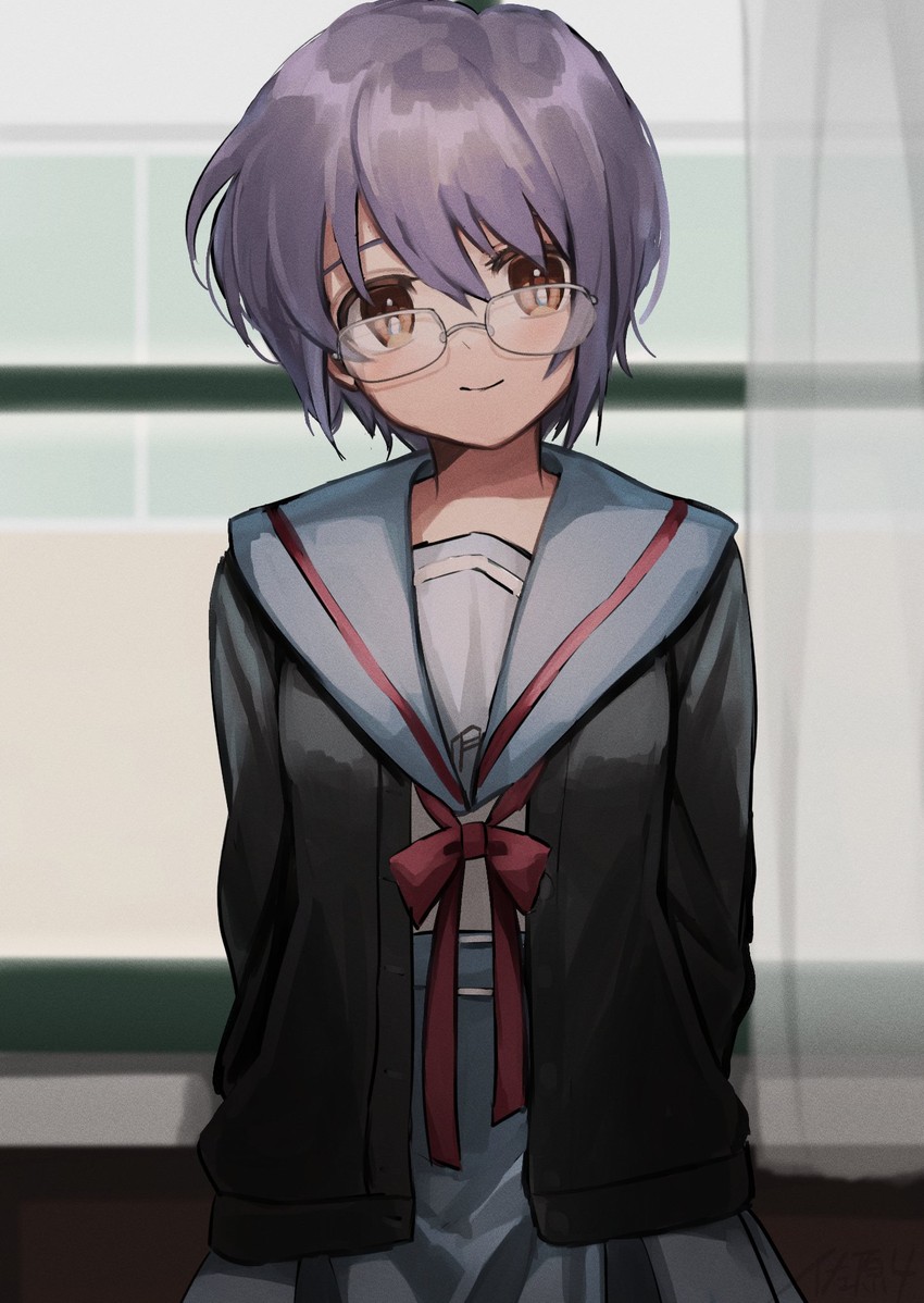 nagato yuki (suzumiya haruhi no yuuutsu and 1 more) drawn by yonsahara