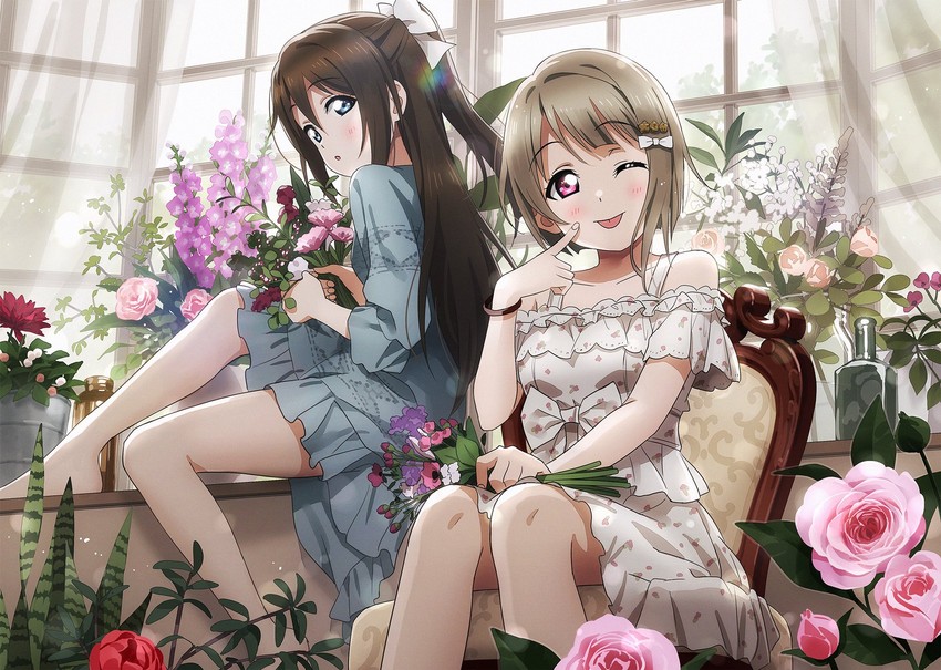 osaka shizuku and nakasu kasumi (love live! and 2 more) drawn by sonsoso