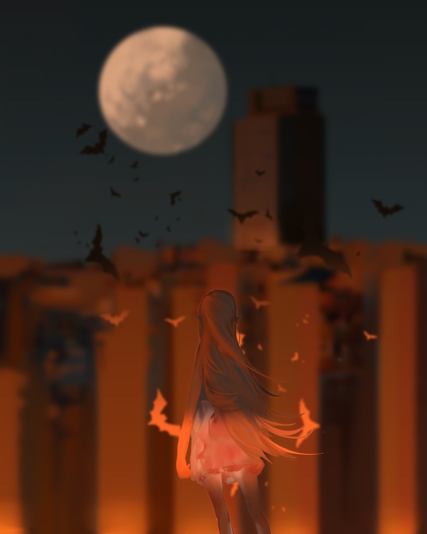 oshino shinobu and kiss-shot acerola-orion heart-under-blade (monogatari and 1 more) drawn by shishirui_san