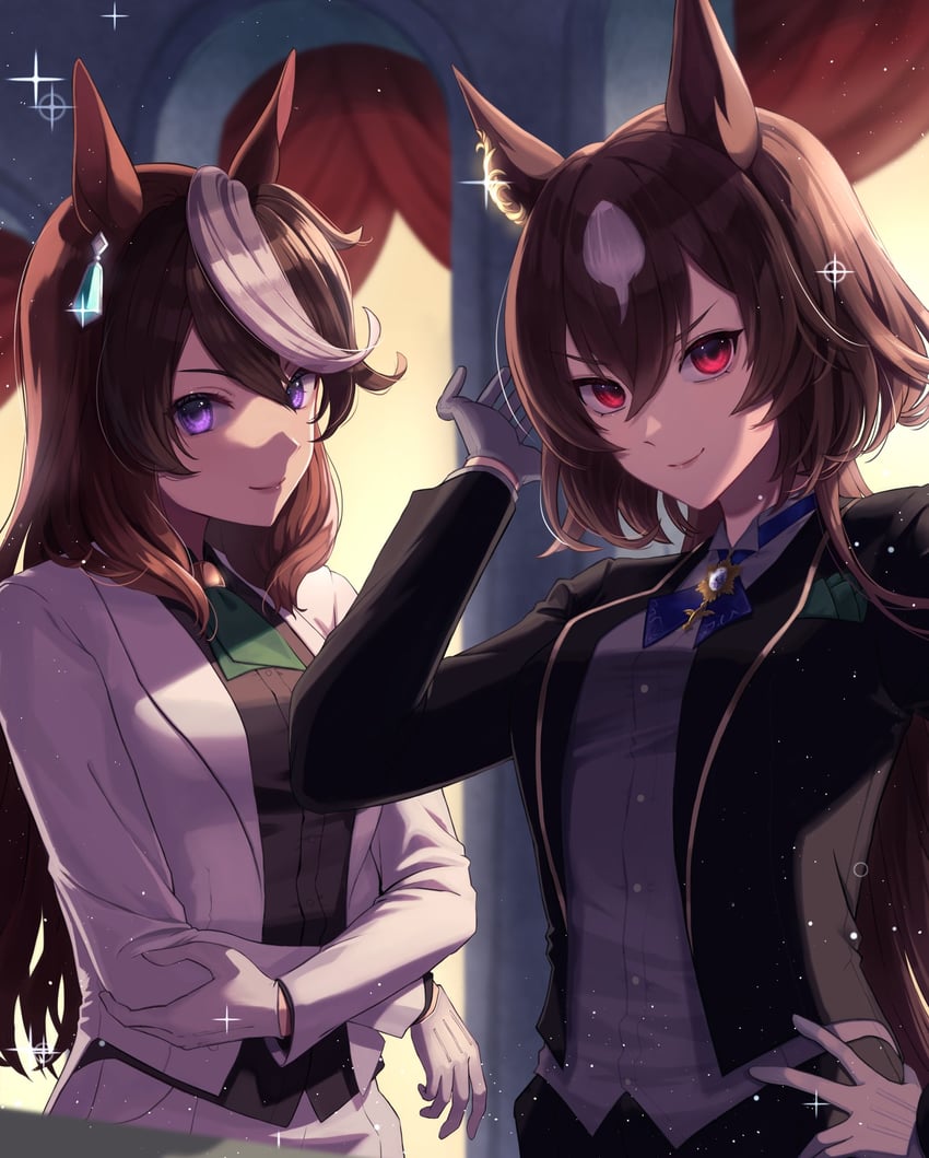 symboli rudolf and sirius symboli (umamusume) drawn by achiko_(tamara)