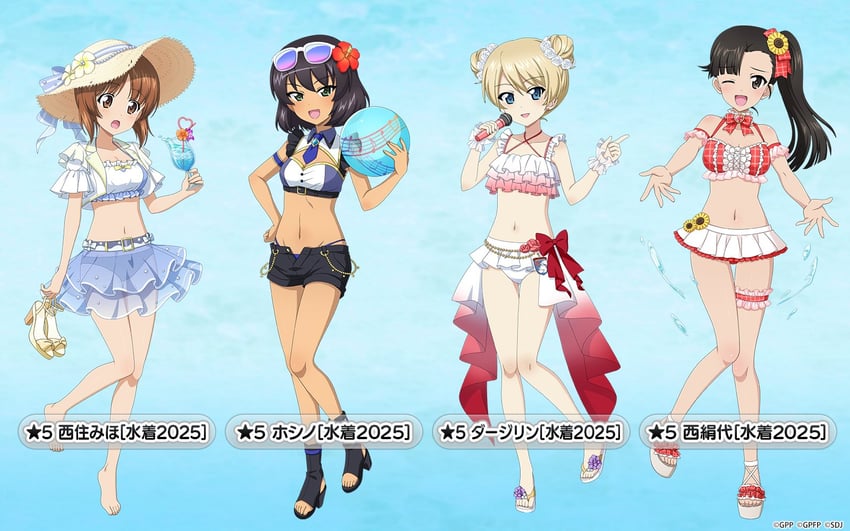nishizumi miho, darjeeling, nishi kinuyo, and hoshino (girls und panzer and 1 more)