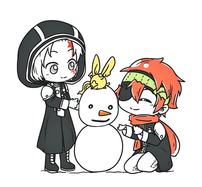 allen walker, lavi, and timcanpy (d.gray-man) drawn by dal_(momo_ko03)