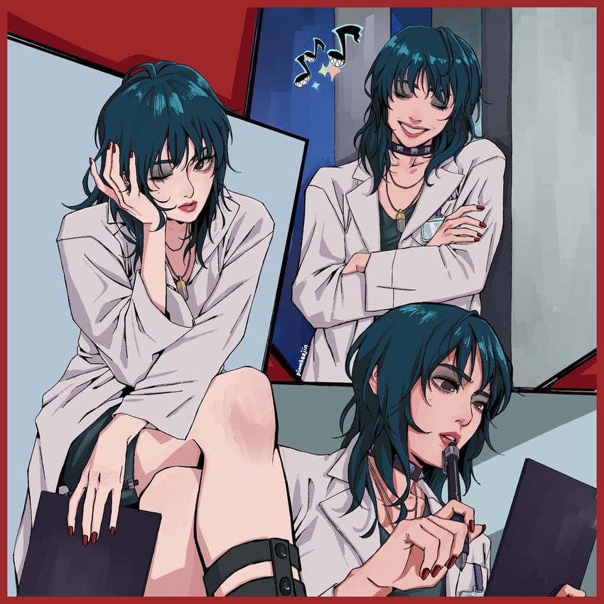 takemi tae (persona and 1 more) drawn by pinwheejin