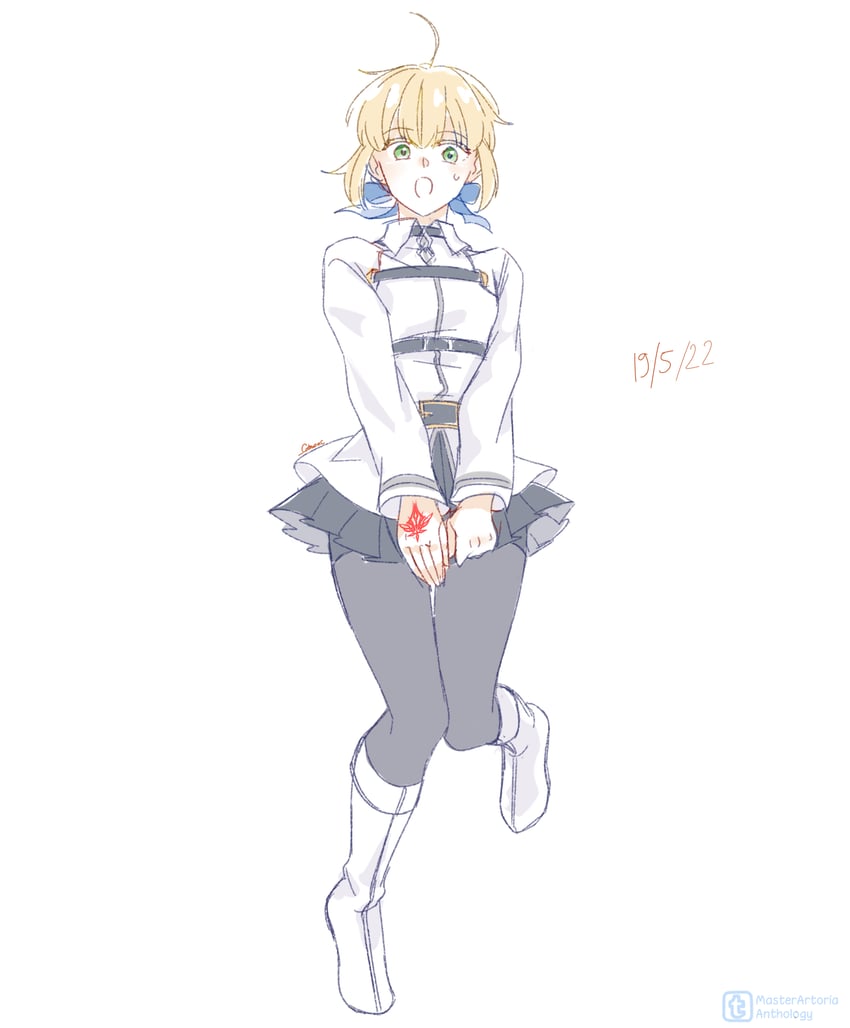 artoria pendragon, saber, and fujimaru ritsuka (fate and 1 more) drawn by alleycat_nd