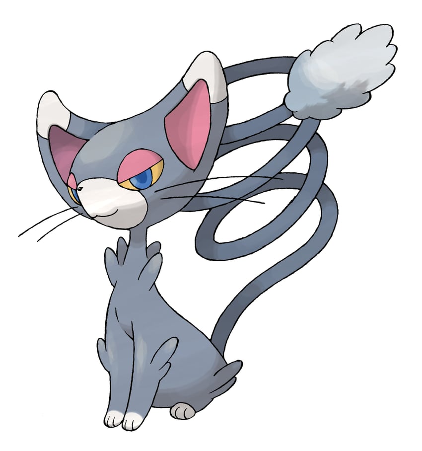 glameow (pokemon and 1 more) drawn by sugimori_ken