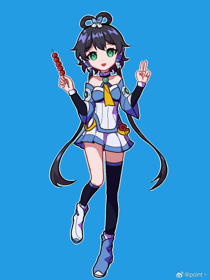luo tianyi and luo tianyi v3 (vocaloid and 1 more) drawn by pointzhu