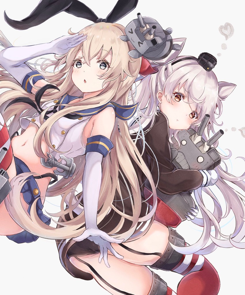 shimakaze and amatsukaze (kantai collection) drawn by sa-ya2
