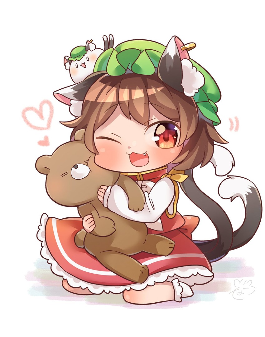 chen and mochen (touhou) drawn by ibaraki_natou