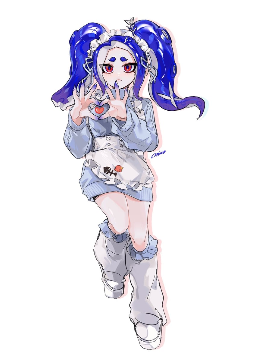 octoling player character and octoling girl (splatoon) drawn by mir0_damgom