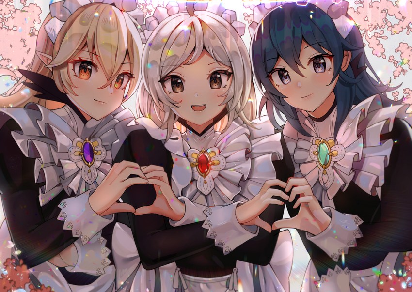 female byleth, female corrin, female robin, and flora (fire emblem and 3 more) drawn by cappu