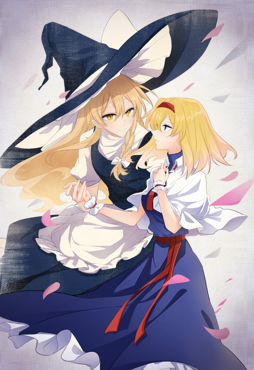 kirisame marisa and alice margatroid (touhou) drawn by fuko_(fukkofuko)