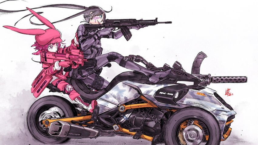 llenn and pitohui (sword art online and 1 more)