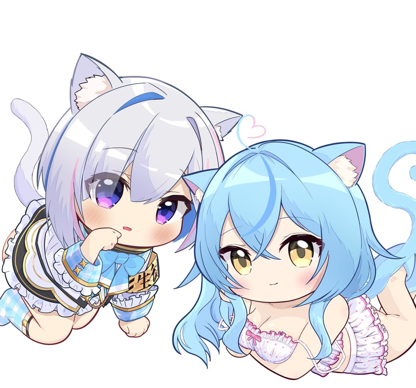 amane kanata and yukihana lamy (hololive) drawn by nishi_azuma