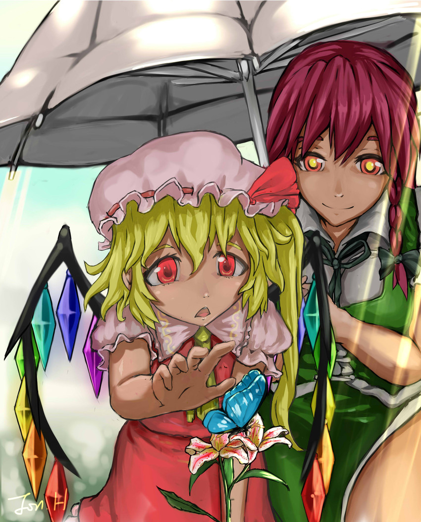 flandre scarlet and hong meiling (touhou) drawn by jonathan_h