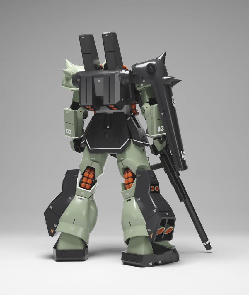 hizack and hizack custom (gundam and 1 more) drawn by gassan_(7nan8ku)