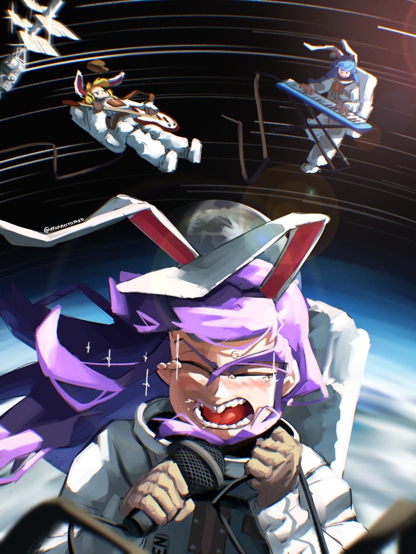 reisen udongein inaba, seiran, and ringo (touhou) drawn by aronnecroman
