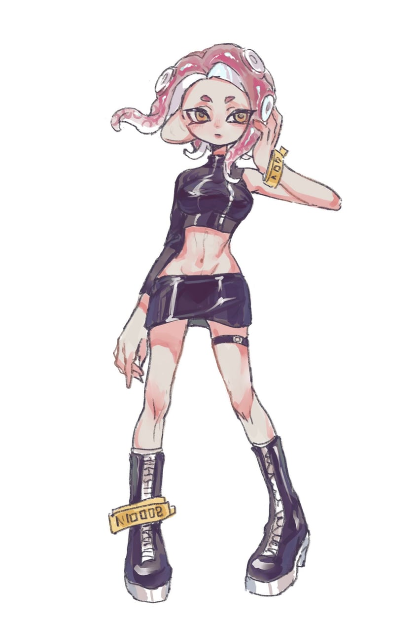 octoling player character, octoling girl, and agent 8 (splatoon and 2 more) drawn by gucandiyi52092