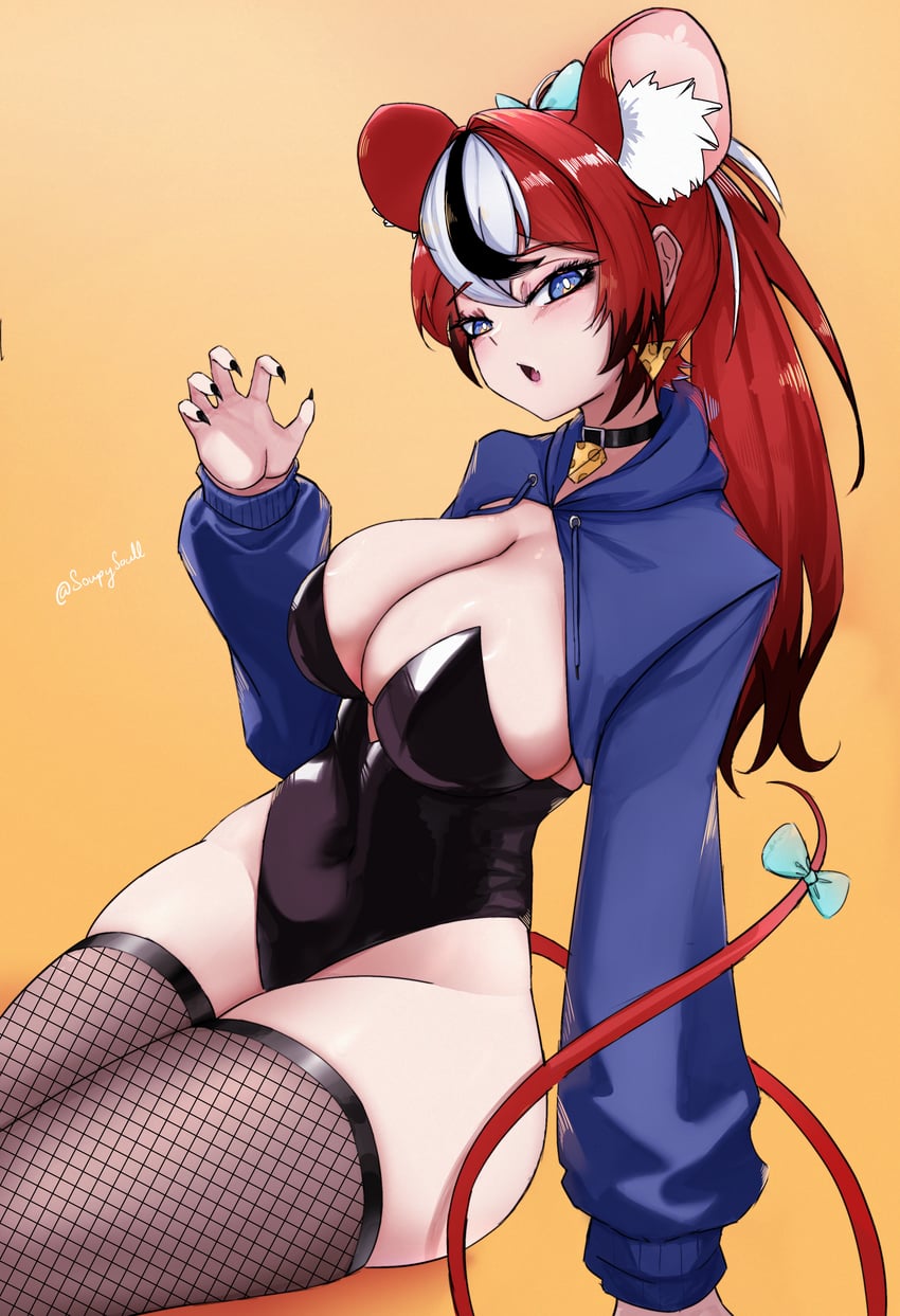 hakos baelz (hololive and 1 more) drawn by soup_(soupysoull)
