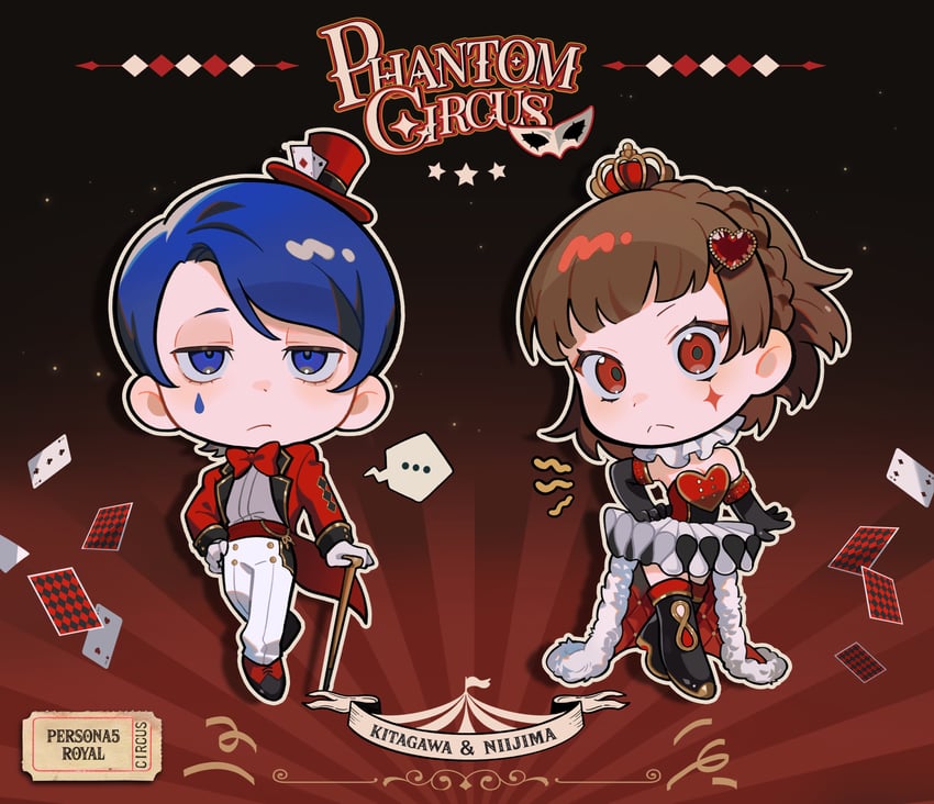 niijima makoto and kitagawa yuusuke (persona and 2 more) drawn by bibi_booom