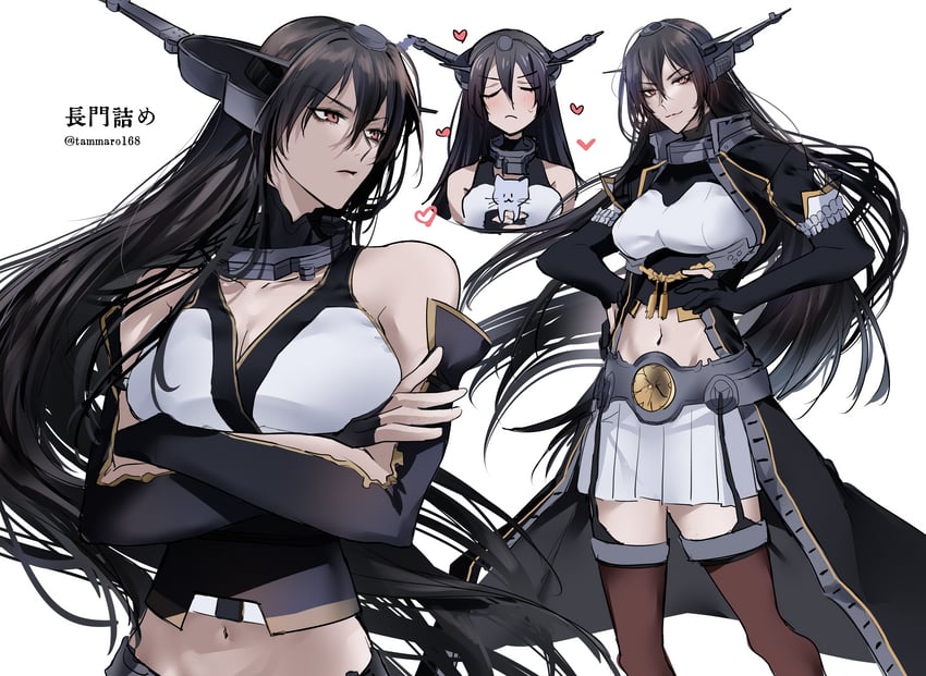 nagato and nagato kai ni (kantai collection) drawn by ichimonme_(ichi)