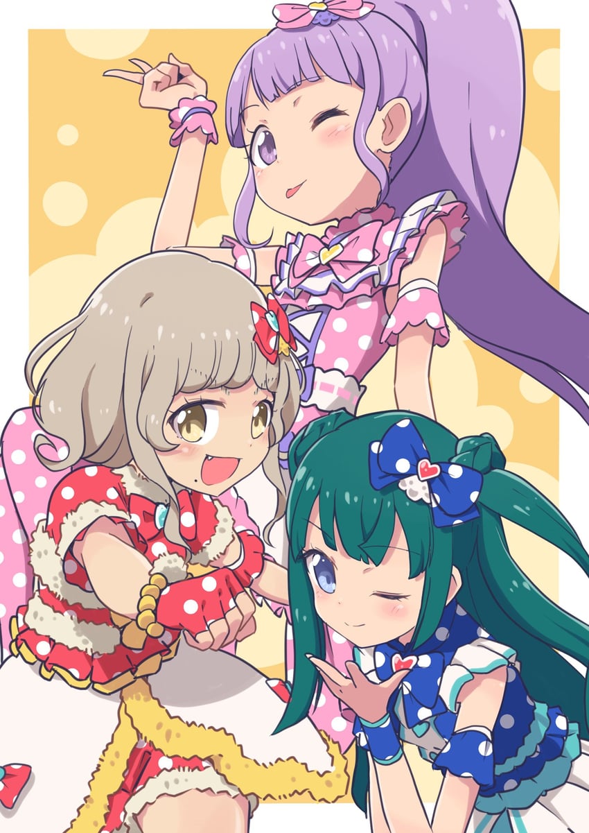 manaka non, tsukikawa chili, and taiyo pepper (pretty series and 1 more) drawn by cbgb