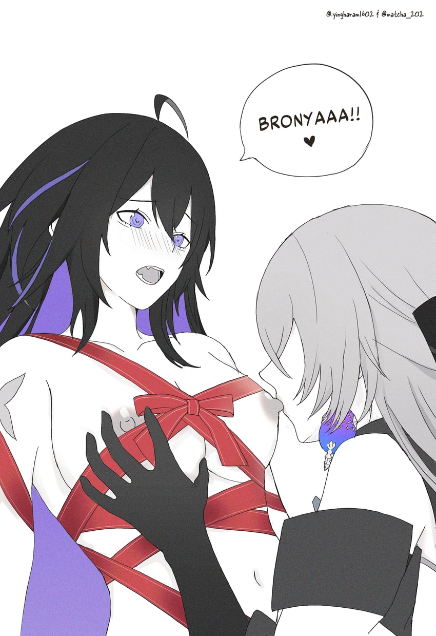 bronya rand and seele (honkai and 1 more) drawn by matcha_202 and ying_haram