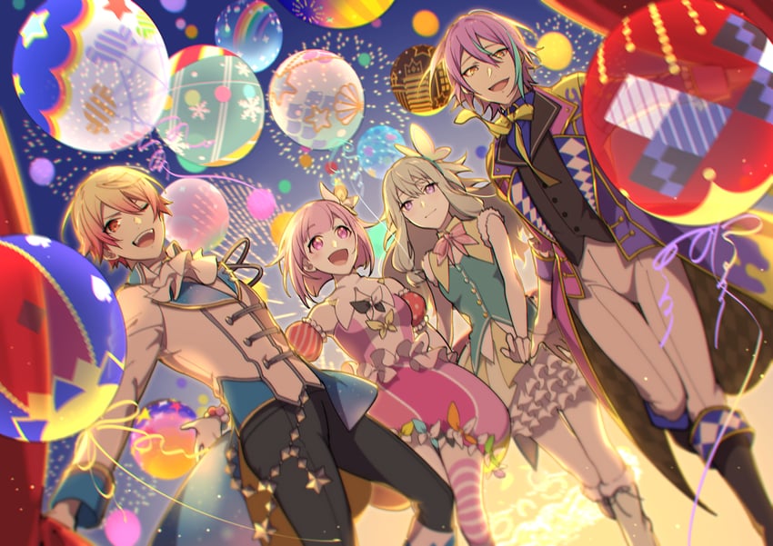 ootori emu, tenma tsukasa, kusanagi nene, and kamishiro rui (project sekai) drawn by ovexxxxx
